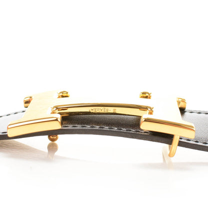 Hermes Box Togo 32mm H Belt 95 Black Gold 3 of 7