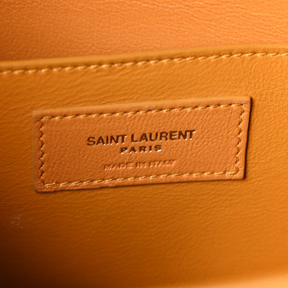 Saint Laurent Smooth Calfskin Manhattan Baguette Tangerine 6 of 10