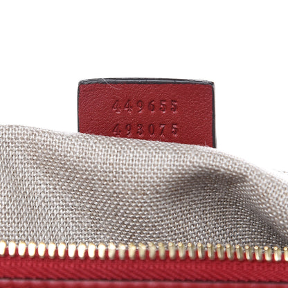 Gucci Soft Microguccissima Medium Zippered Satchel Rosso 7 of 9