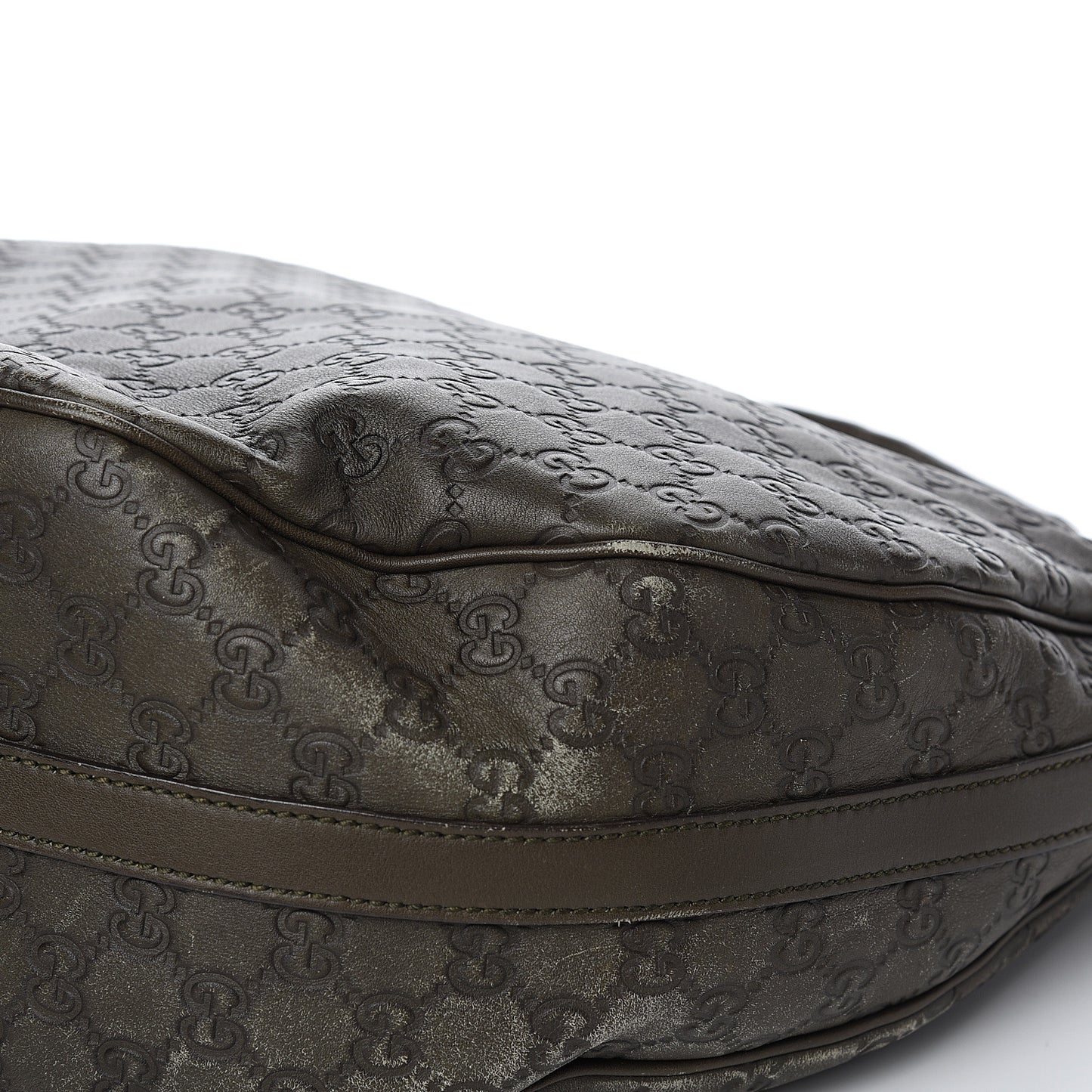 Guccissima Large GG Twins Hobo Olive Green