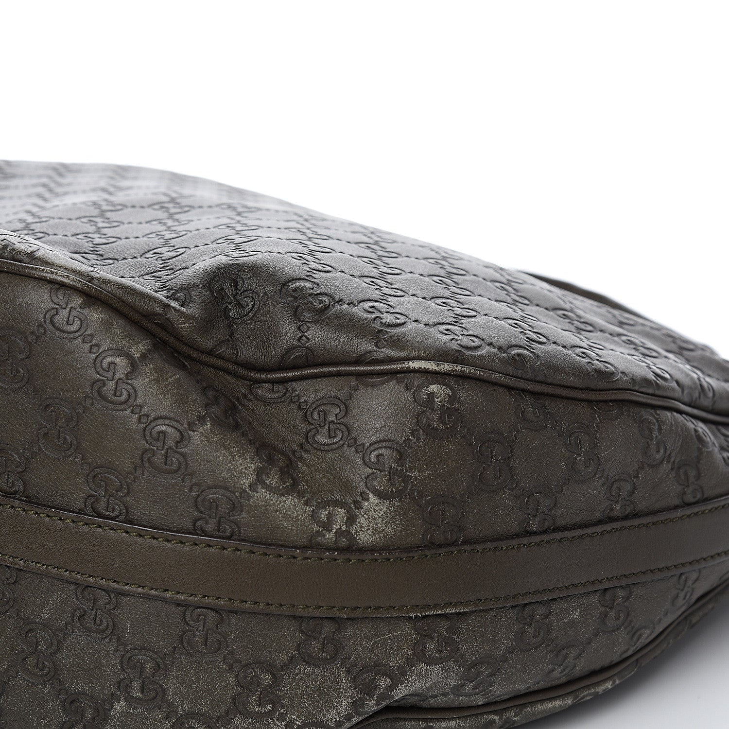 Gucci Guccissima Large GG Twins Hobo Olive Green 11 of 13