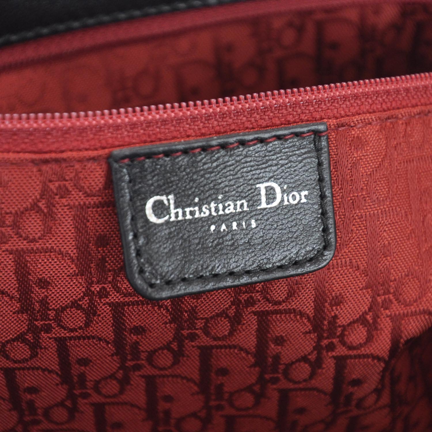 Christian Dior Lambskin Cannage Large Lady Dior Shopper Tote Black 9 of 10