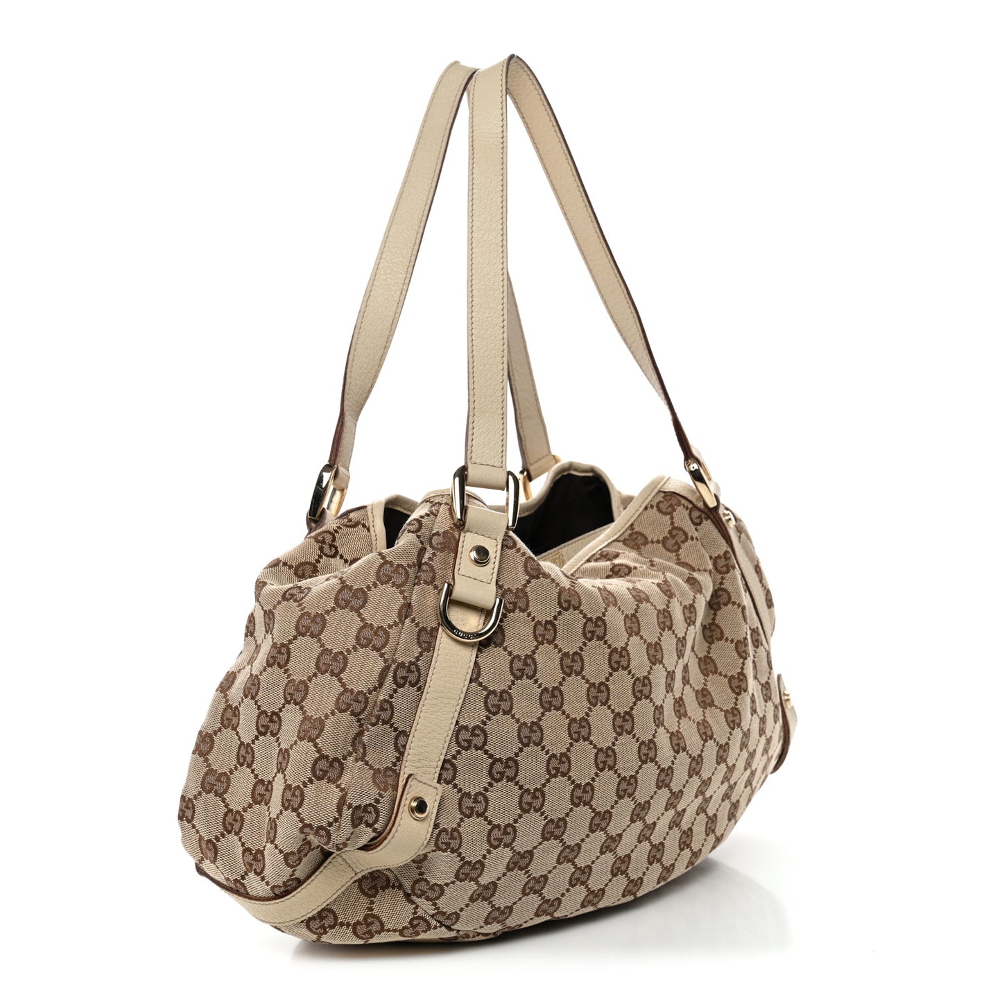 Monogram Medium Abbey Shoulder Bag Off White