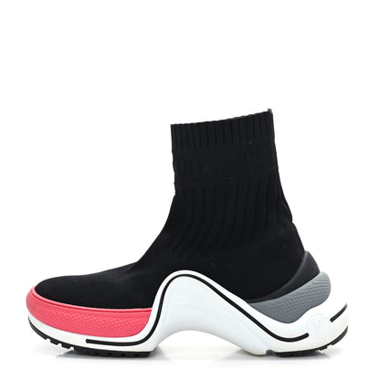 Louis Vuitton Stretch Textile LV Archlight Sneaker Boots 38.5 Fuchsia Black 1 of 7