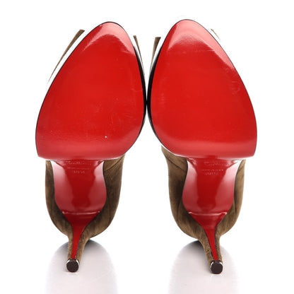Christian Louboutin Suede Palais Royal Trepointe 140 Pumps 38.5 Bronze 5 of 10