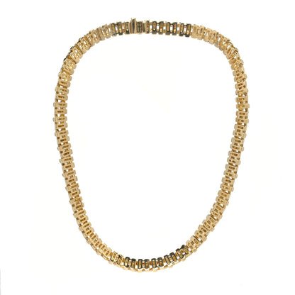 Tiffany 18K Yellow Gold Basket Weave Choker Necklace 4 of 7