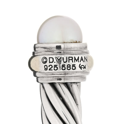 David Yurman DAVID YURMAN Sterling Silver 14K Yellow Gold Pearl 7mm Cable Classics Bracelet 3 of 3