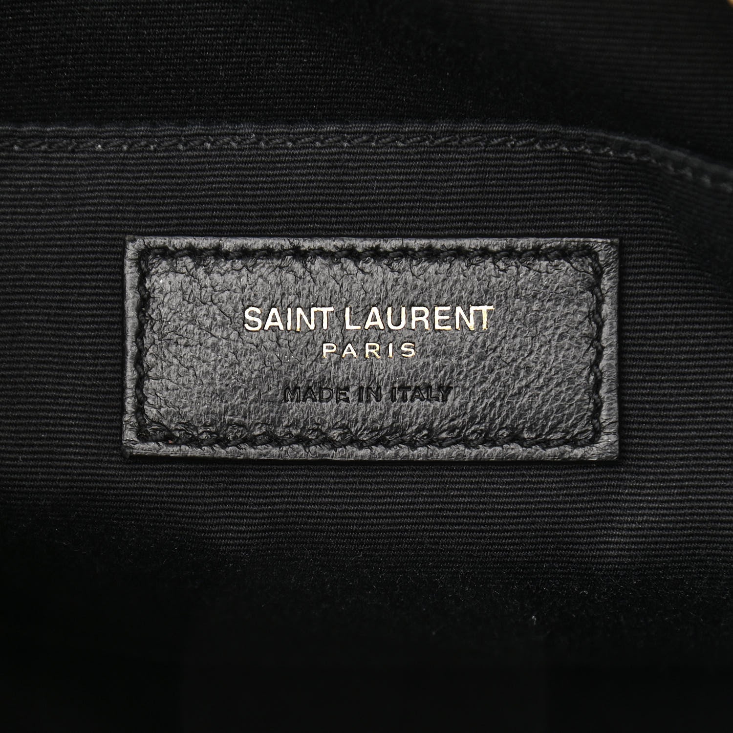 Saint Laurent Calfskin Matelasse Monogram Lou Camera Bag Navy 6 of 10