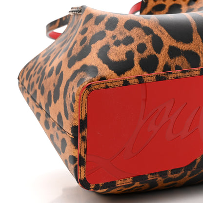 Christian Louboutin Calfskin Empire Leopard Print Spiked Cabarock Shopper Tote Spicy 8 of 9