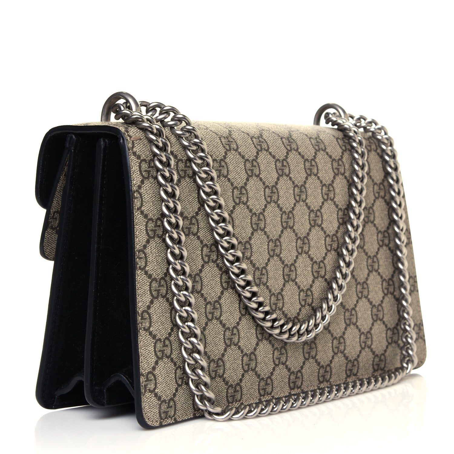 Gucci GG Supreme Monogram Small Dionysus Shoulder Bag Black 3 of 13