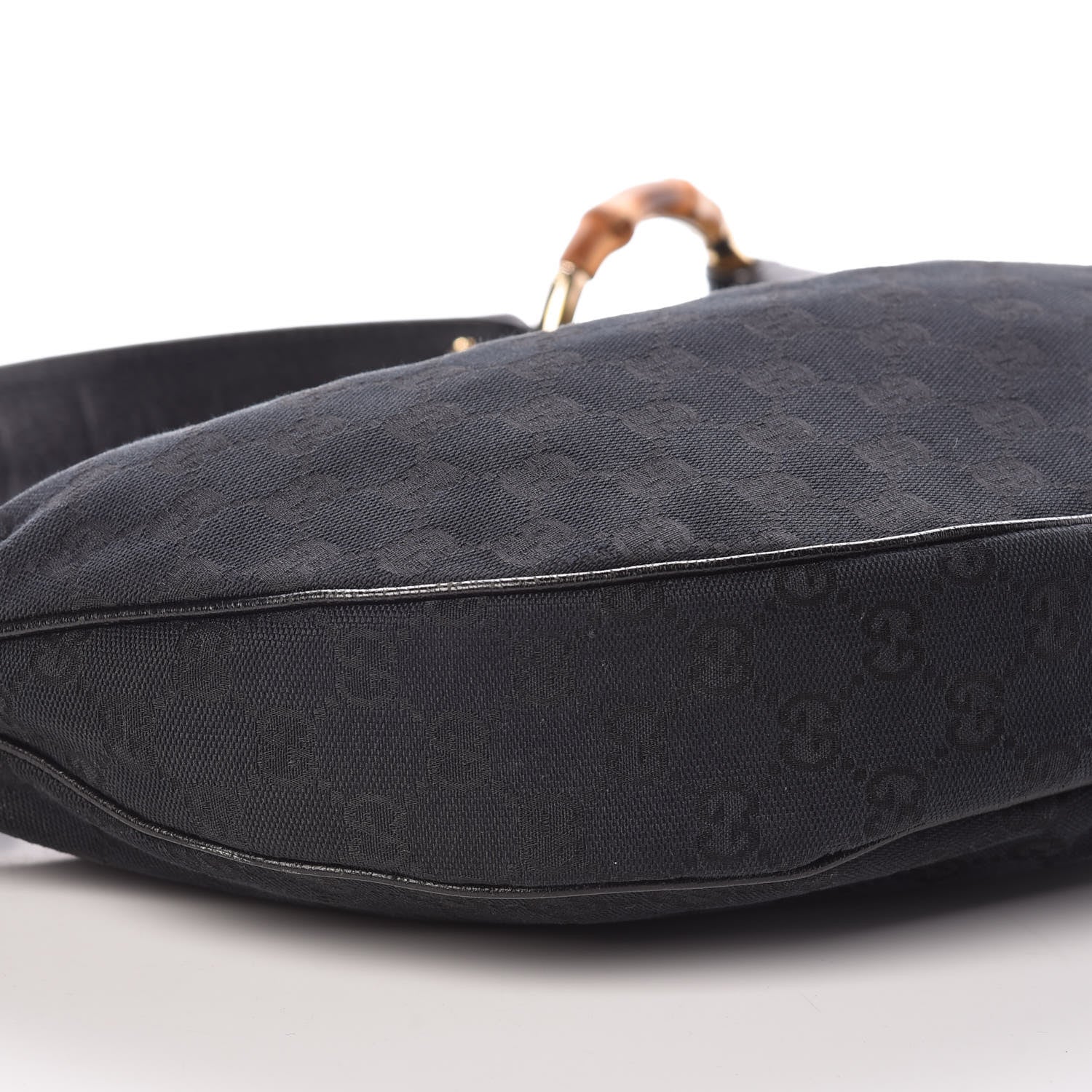 Gucci Monogram Bamboo Ring Hobo Black 7 of 8