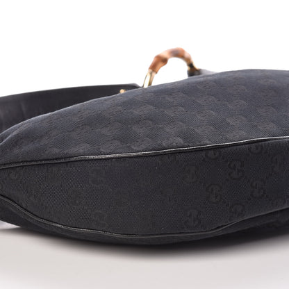 Gucci Monogram Bamboo Ring Hobo Black 7 of 8
