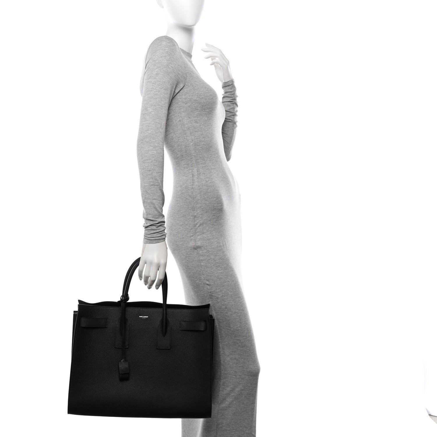 Saint Laurent Calfskin Large Sac de Jour Carryall Black 2 of 14