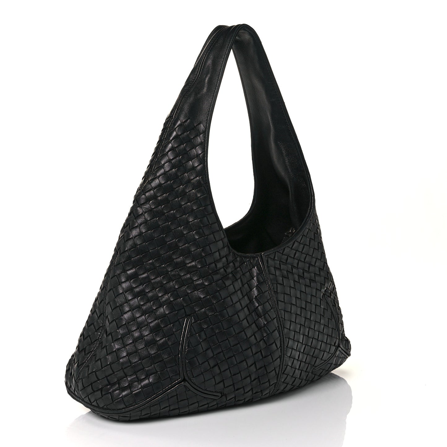 Nappa Intrecciato Ball Hobo Black