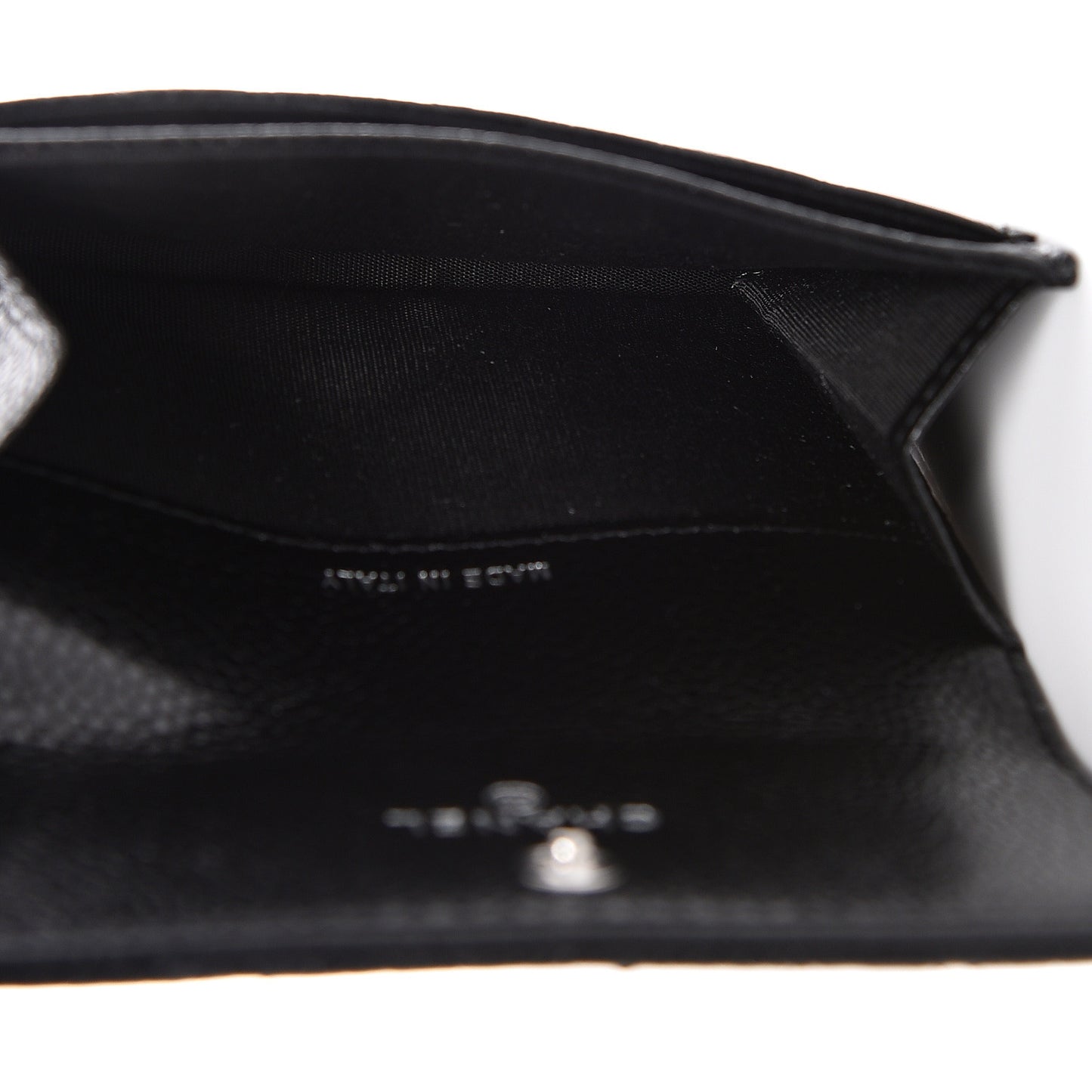 Caviar Quilted Flap Card Holder So Black