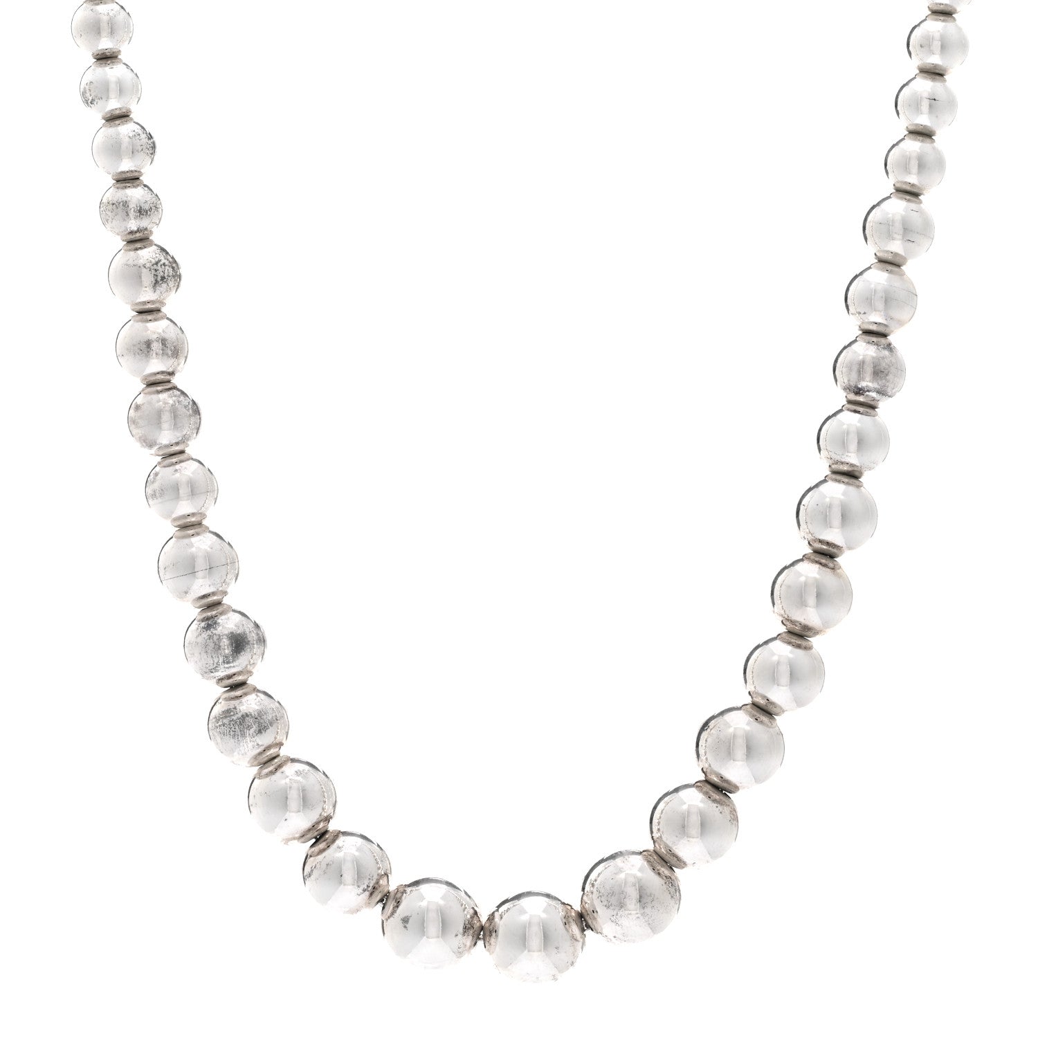 Tiffany Sterling Silver HardWear Graduated Ball Necklace 1 of 4