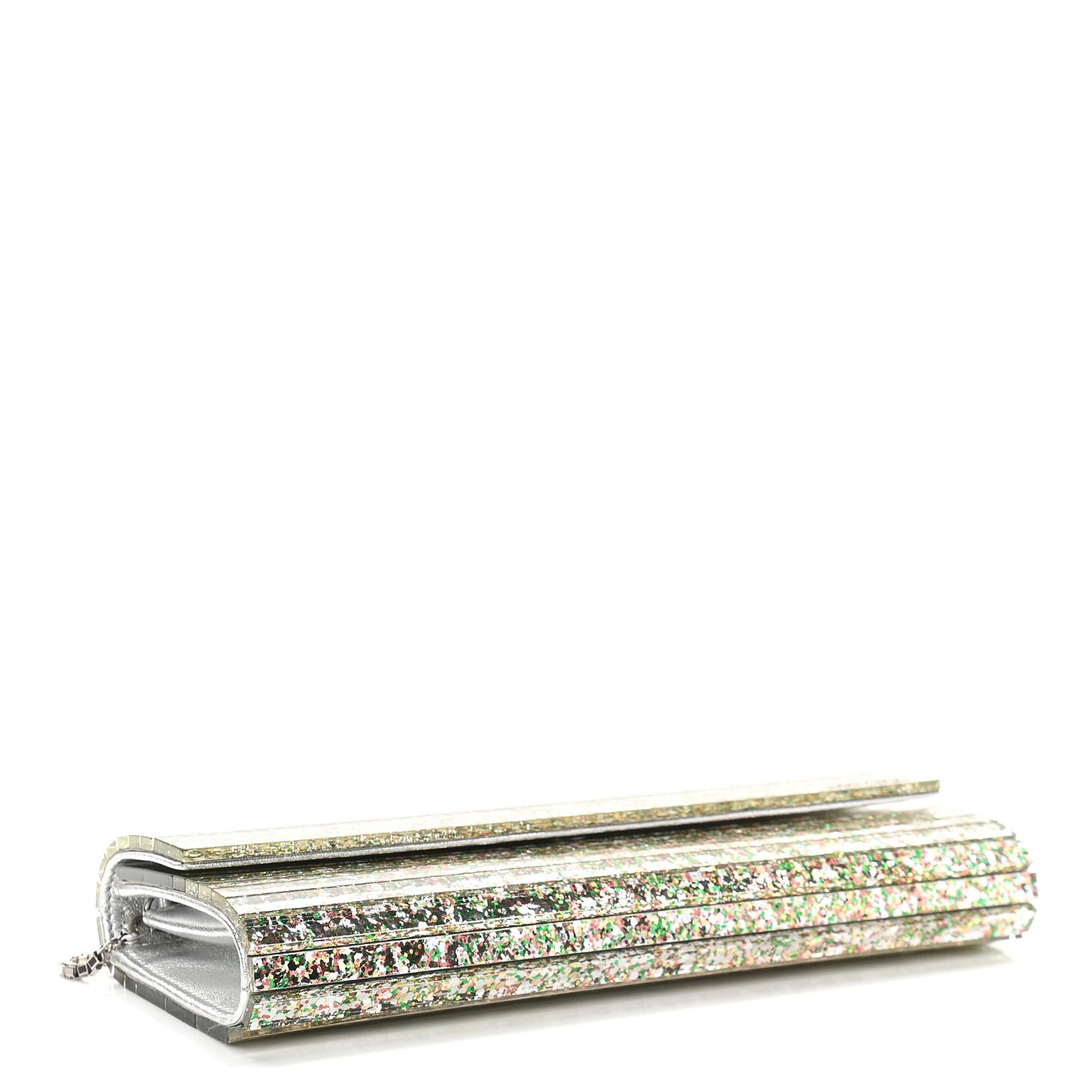 Acrylic Glitter Sweetie Clutch Peppermint