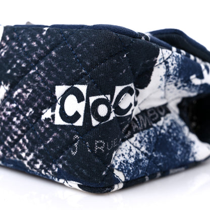 Chanel Jersey Quilted Camellia 2.55 Reissue Mini Flap Black White 8 of 9