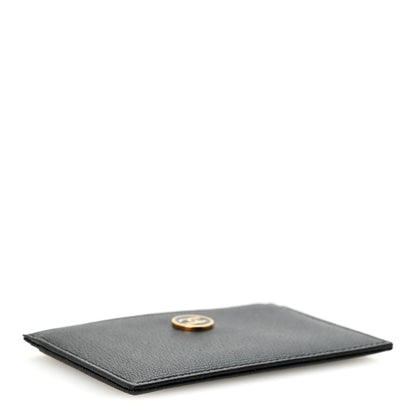 Chanel Calfskin Coco Button Card Holder Black 4 of 11