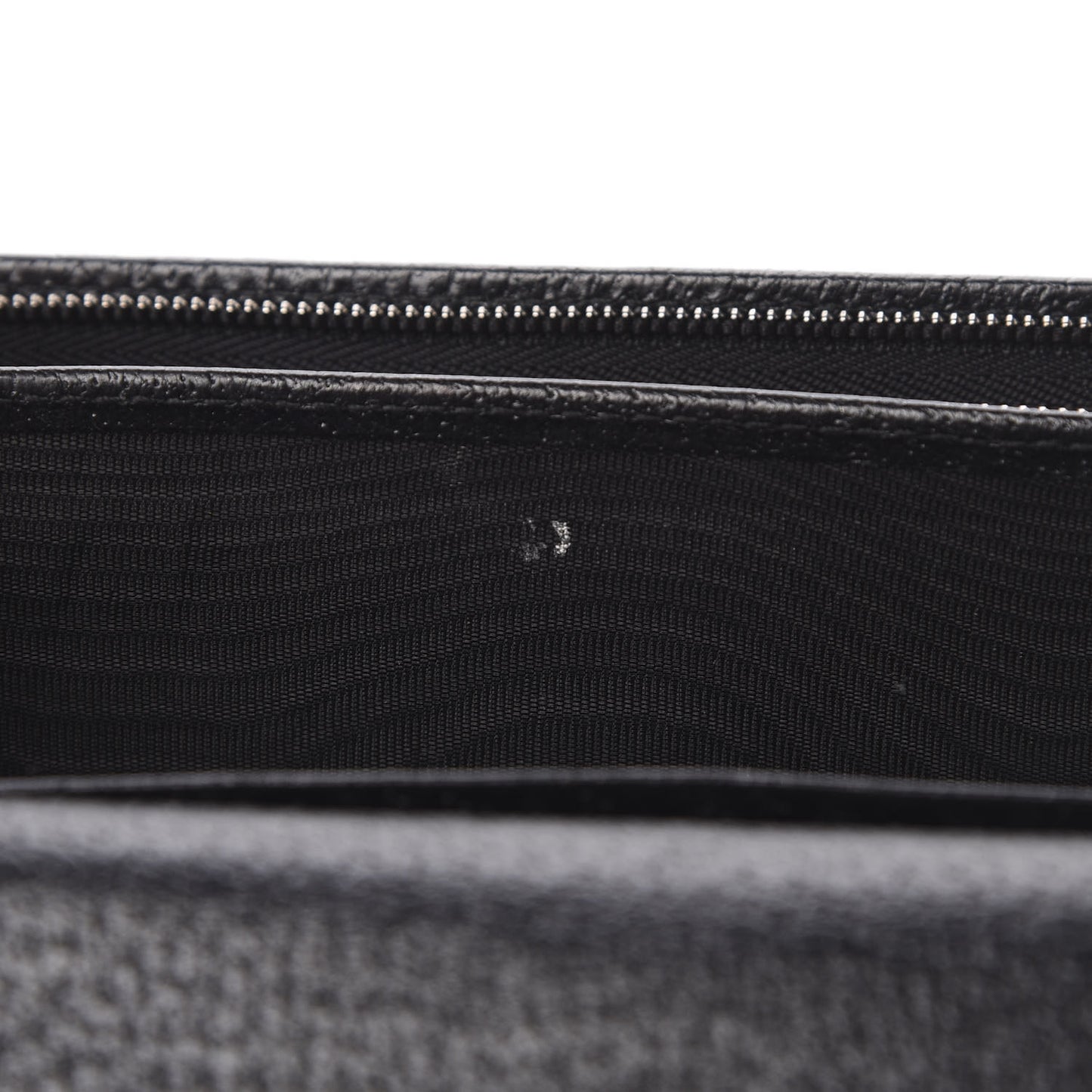Monogram Metal Bar Chain Wallet Black