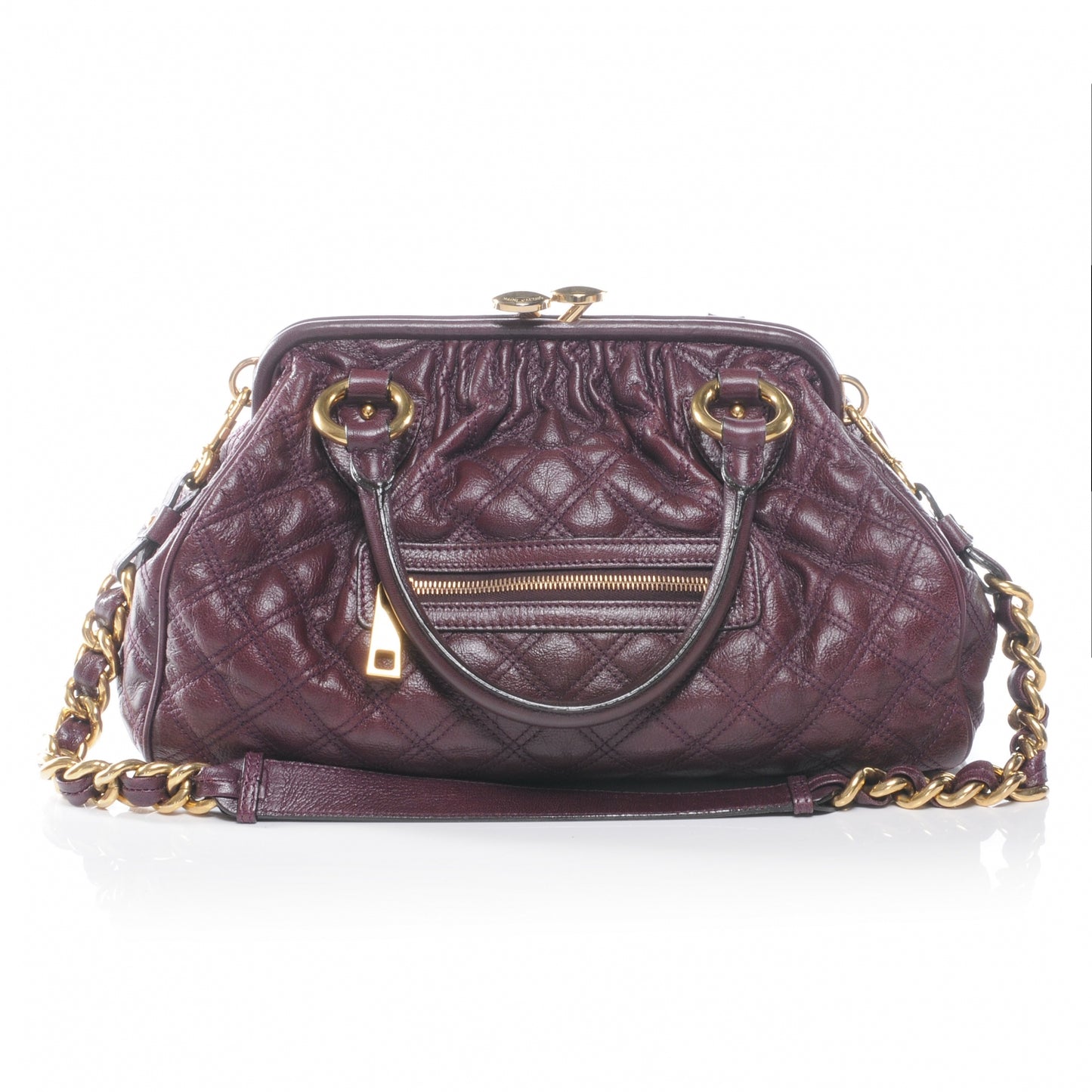 Quilted Leather Stam Purple