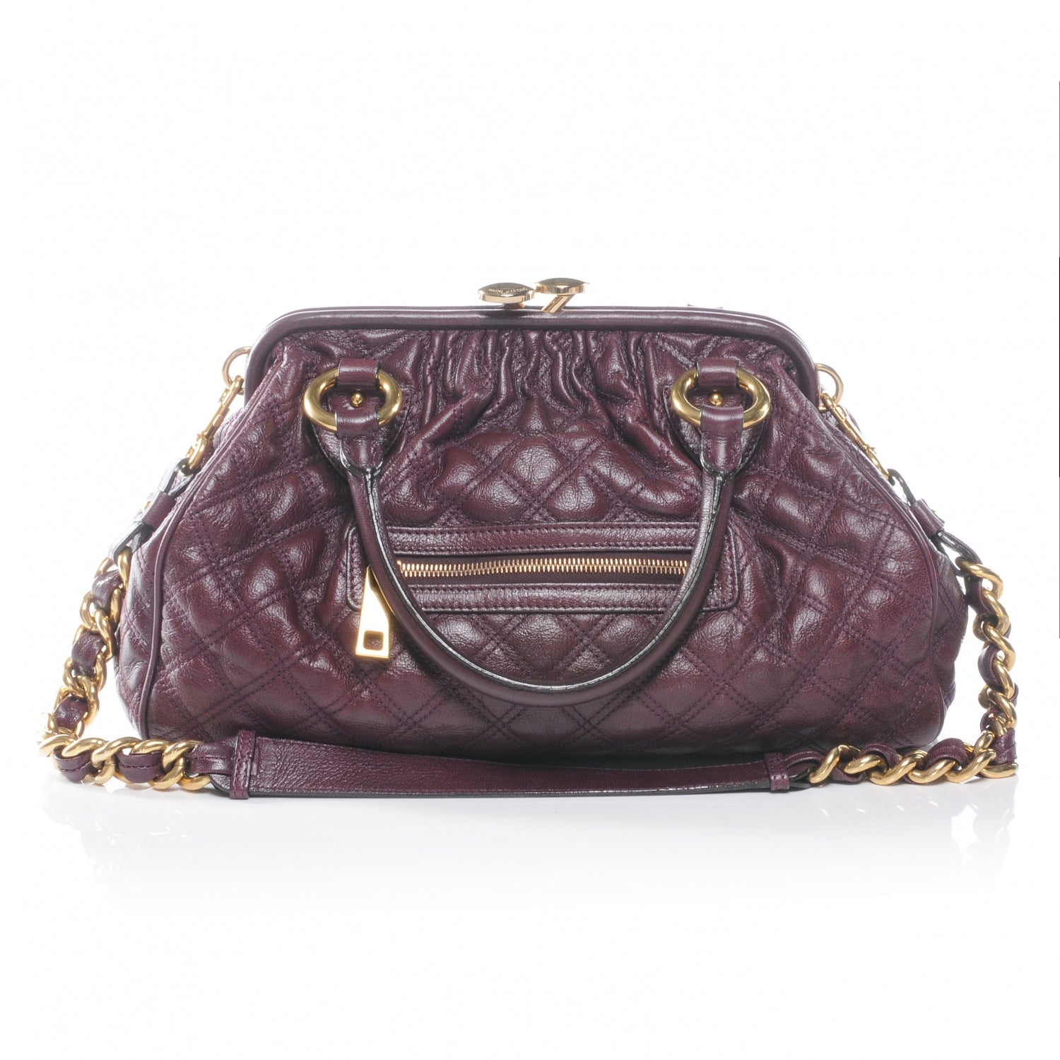 Marc Jacobs Quilted Leather Stam Purple 1 of 6
