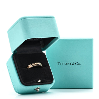 Tiffany 18K Rose Gold Diamond Narrow 1837 Ring 52 6 5 of 5