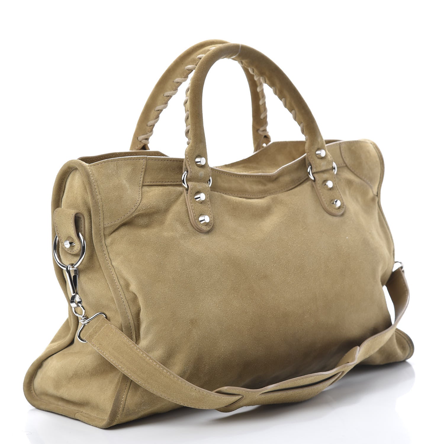 Balenciaga Baby Daim Suede Classic Hardware Silver City Beige Latte 3 of 15