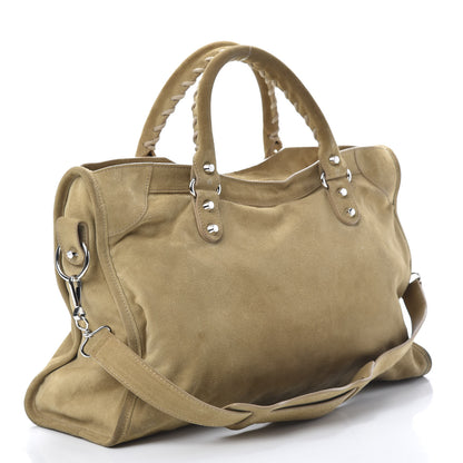 Balenciaga Baby Daim Suede Classic Hardware Silver City Beige Latte 3 of 15