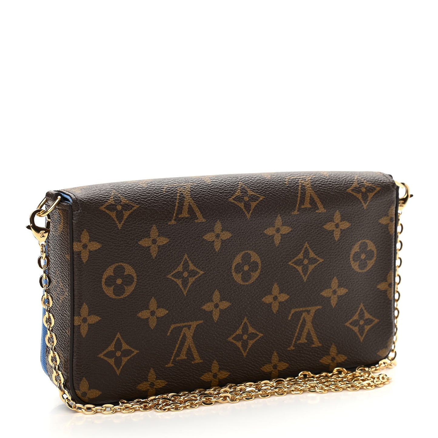 Monogram 2021 Christmas Animation China Wall Pochette Felicie Chain Wallet Myosotis Blue
