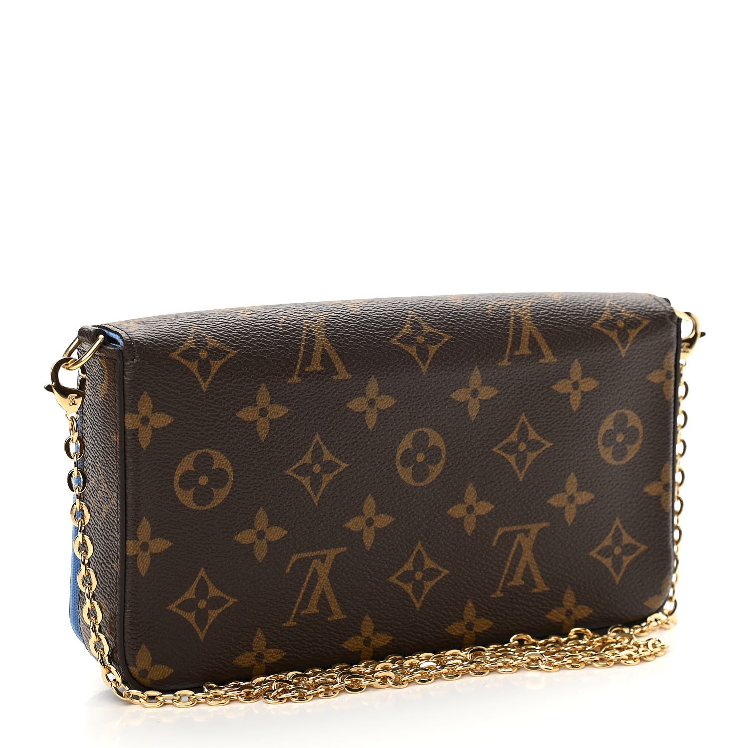 Louis Vuitton Monogram 2021 Christmas Animation China Wall Pochette Felicie Chain Wallet Myosotis Blue 4 of 10