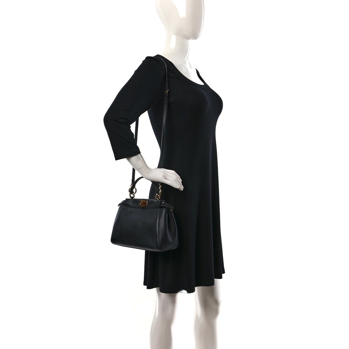 Nappa Mini Peekaboo Iconic Satchel Black
