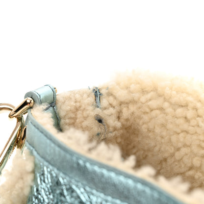 Fendi Metallic Lambskin Sheepskin Fur Re-Edition 2005-2006 Baguette Light Blue 12 of 12
