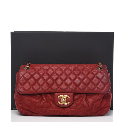 Chanel Iridescent Calfskin Large Chic Quilt Flap Red 14 of 14
