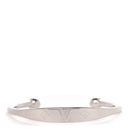 Louis Vuitton Brass Monogram Jonc Cuff M Silver 1 of 4