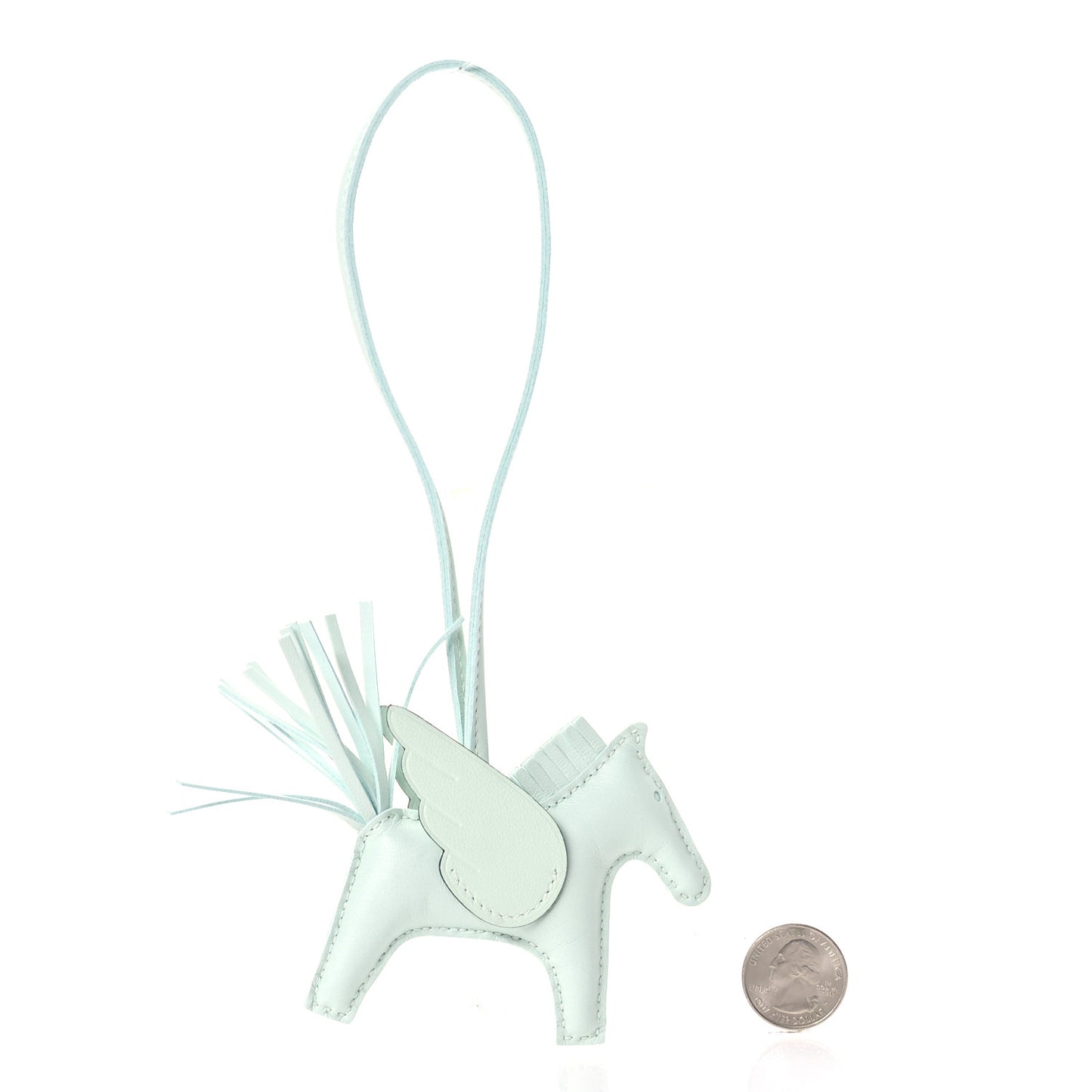 Milo Lambskin Grigri Rodeo Pegase Horse Bag Charm PM Vert Fizz