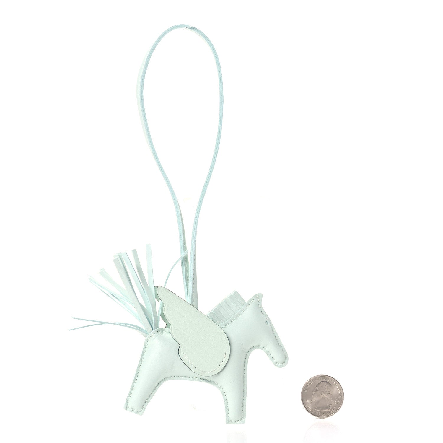 Hermes Milo Lambskin Grigri Rodeo Pegase Horse Bag Charm PM Vert Fizz 2 of 5