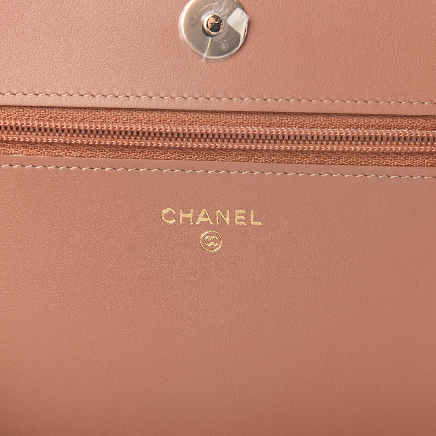 Chanel Caviar Quilted Boy Wallet On Chain WOC Brown 6 of 10