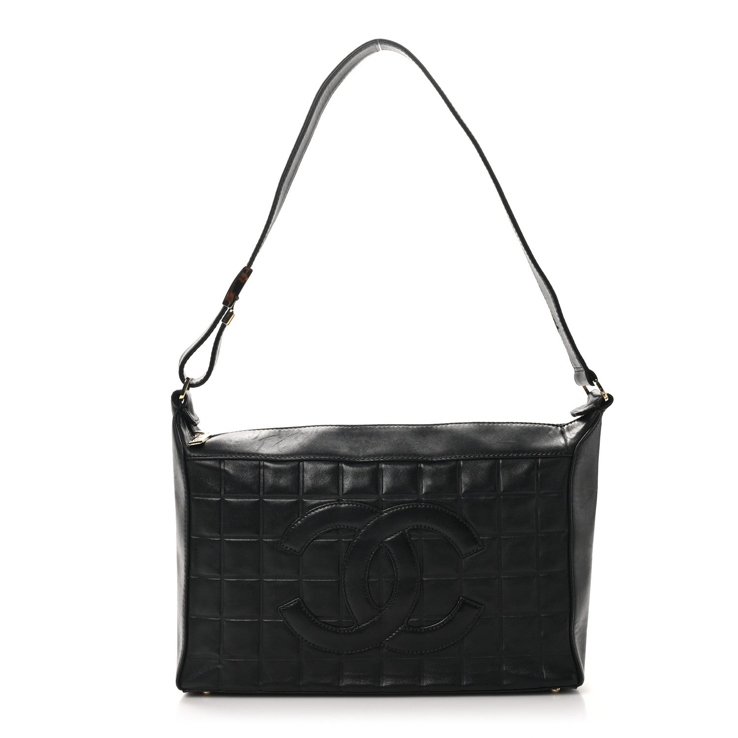 Chanel Lambskin Quilted Medium Chocolate Bar Shoulder Bag Black 1 of 10