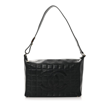 Chanel Lambskin Quilted Medium Chocolate Bar Shoulder Bag Black 1 of 10