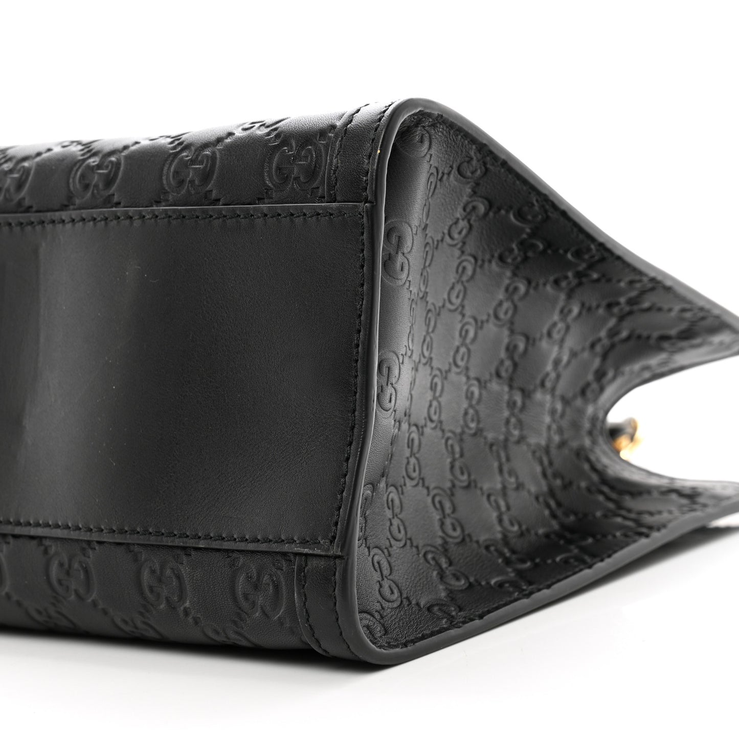 Guccissima Medium Padlock Tote Black
