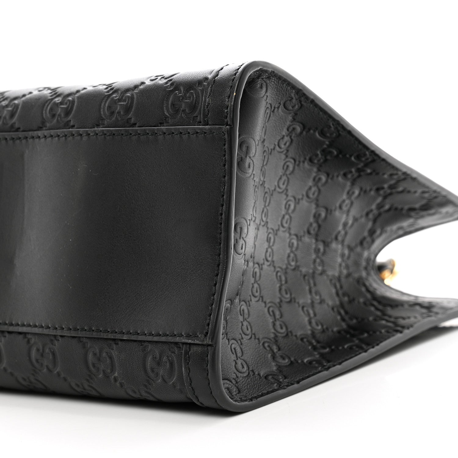 Gucci Guccissima Medium Padlock Tote Black 10 of 10