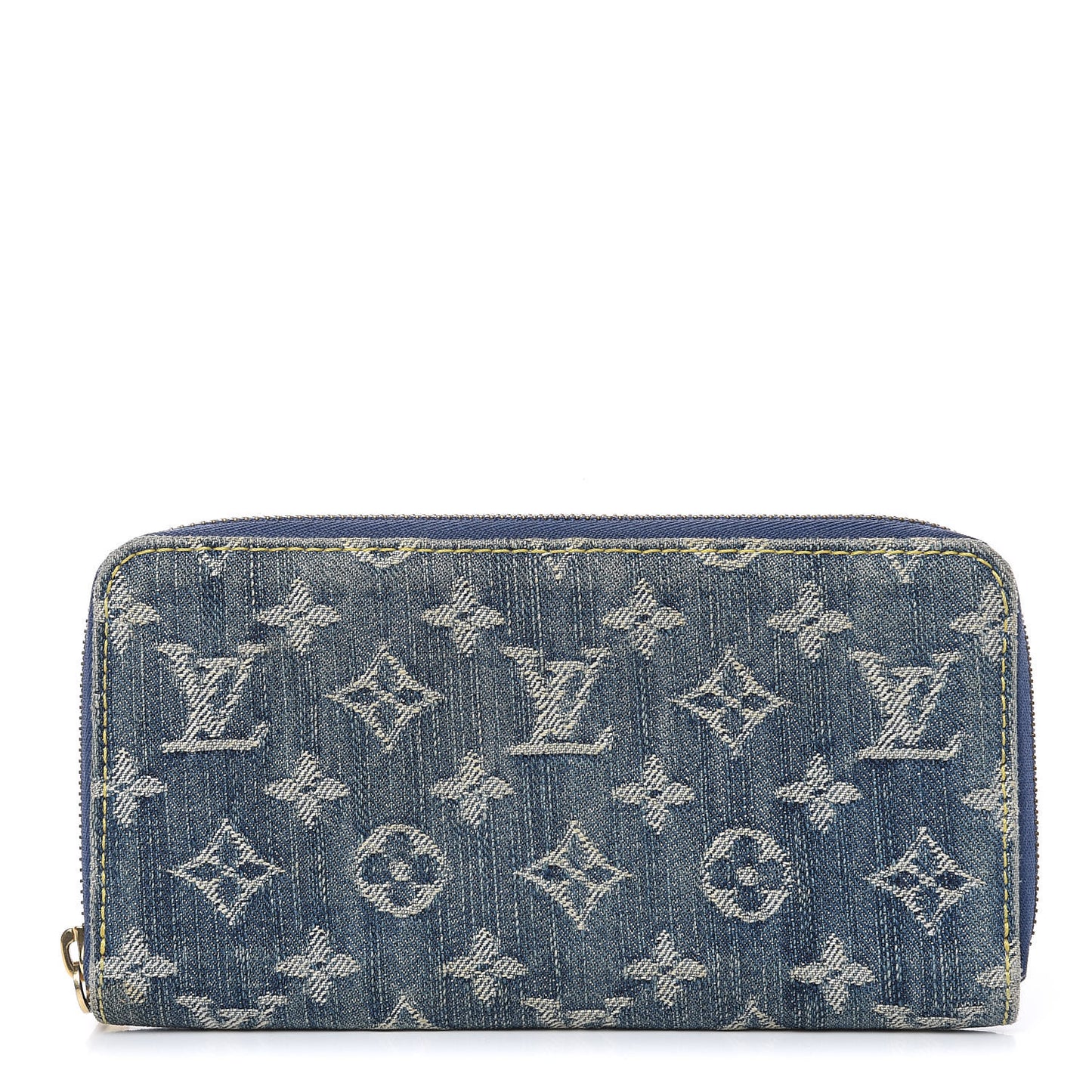 Monogram Denim Zippy Wallet Blue