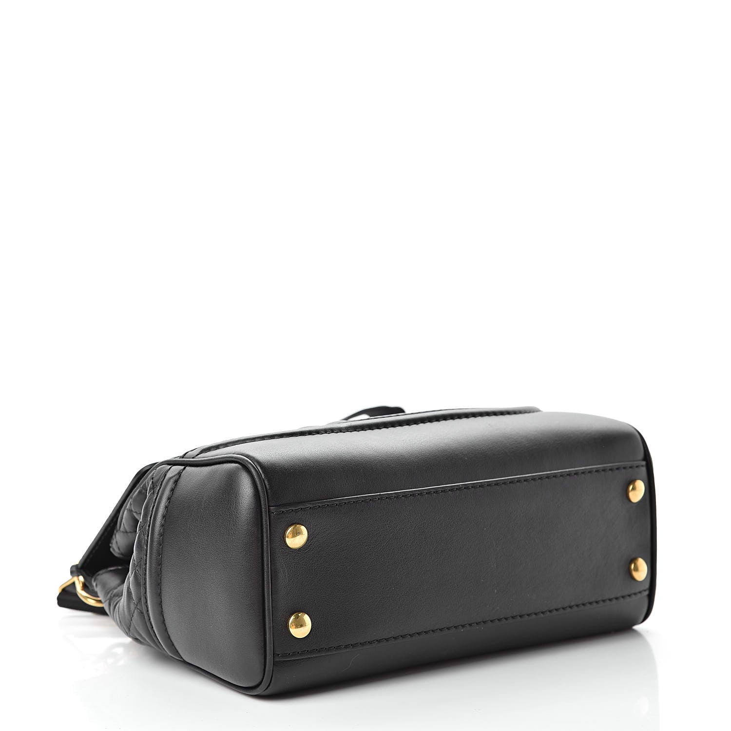Versace Vitello Quilted Medium Palazzo Empire Bag Black 5 of 14