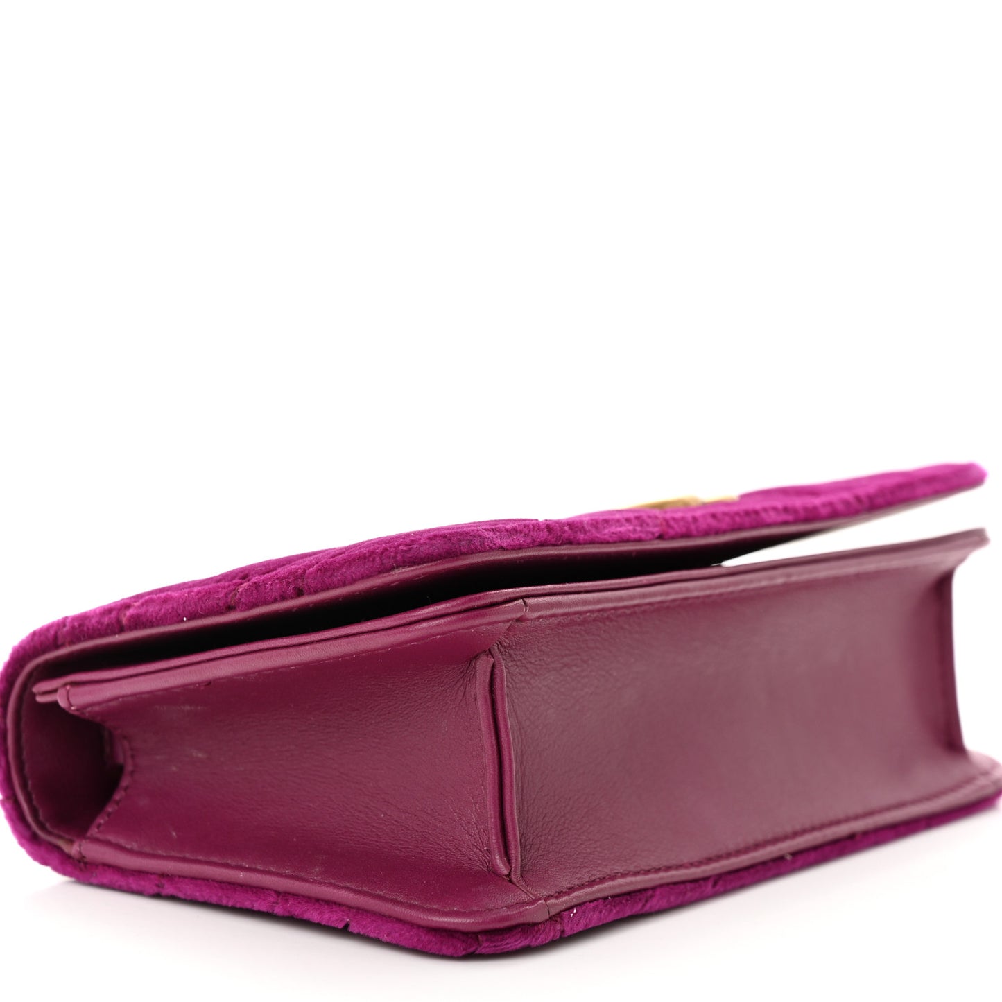 Velvet Matelasse GG Marmont Mini Bag Fuchsia Violet Cyclamen