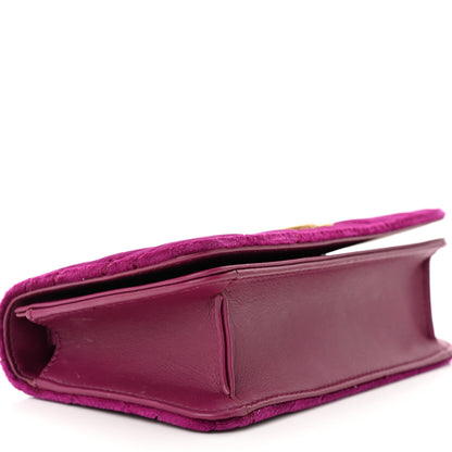 Gucci Velvet Matelasse GG Marmont Mini Bag Fuchsia Violet Cyclamen 8 of 18
