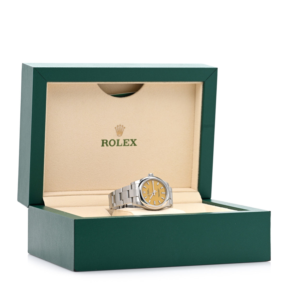 Stainless Steel 31mm Oyster Perpetual Watch Yellow 277200