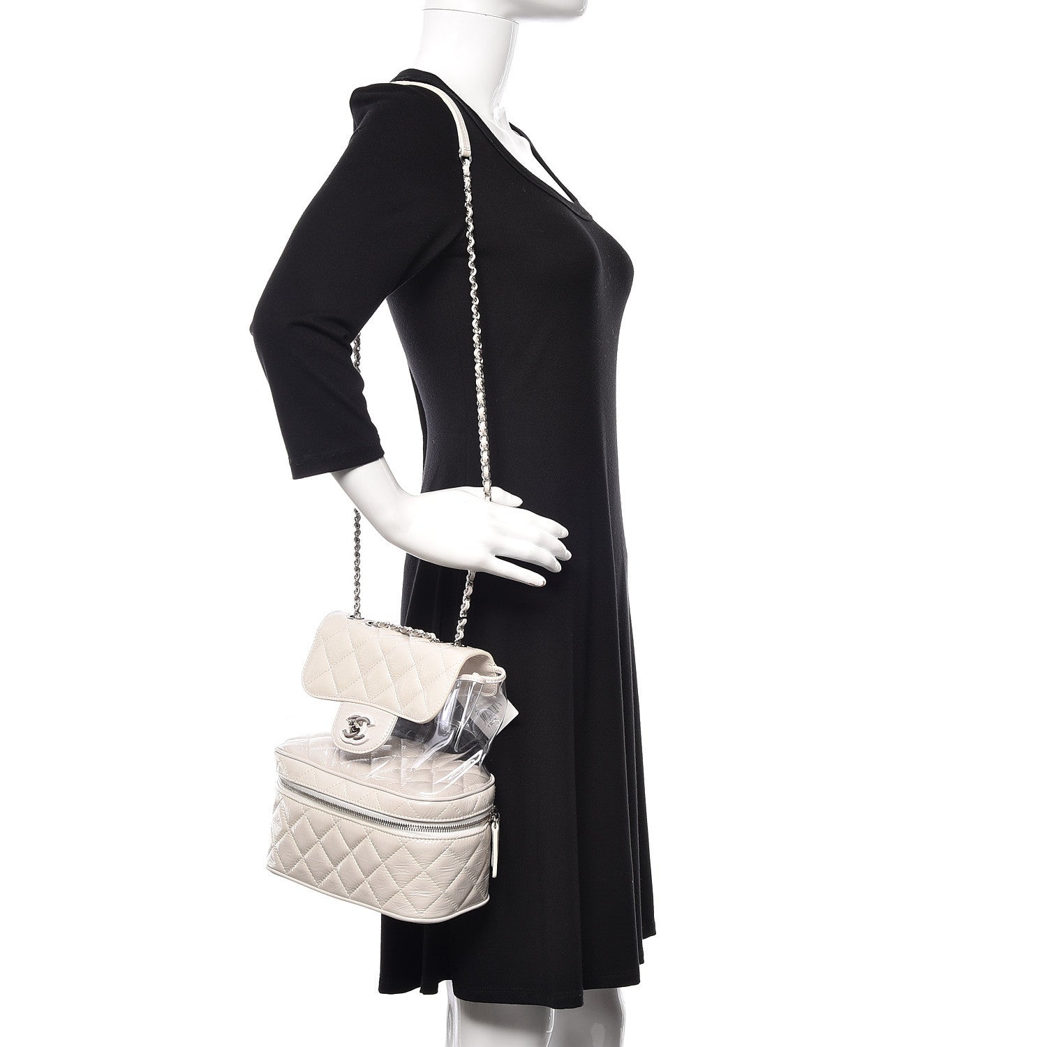 Chanel Crumpled Calfskin PVC Quilted Backpack White 2 of 11