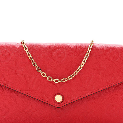 Louis Vuitton Empreinte Pochette Felicie Chain Wallet Scarlet 9 of 12
