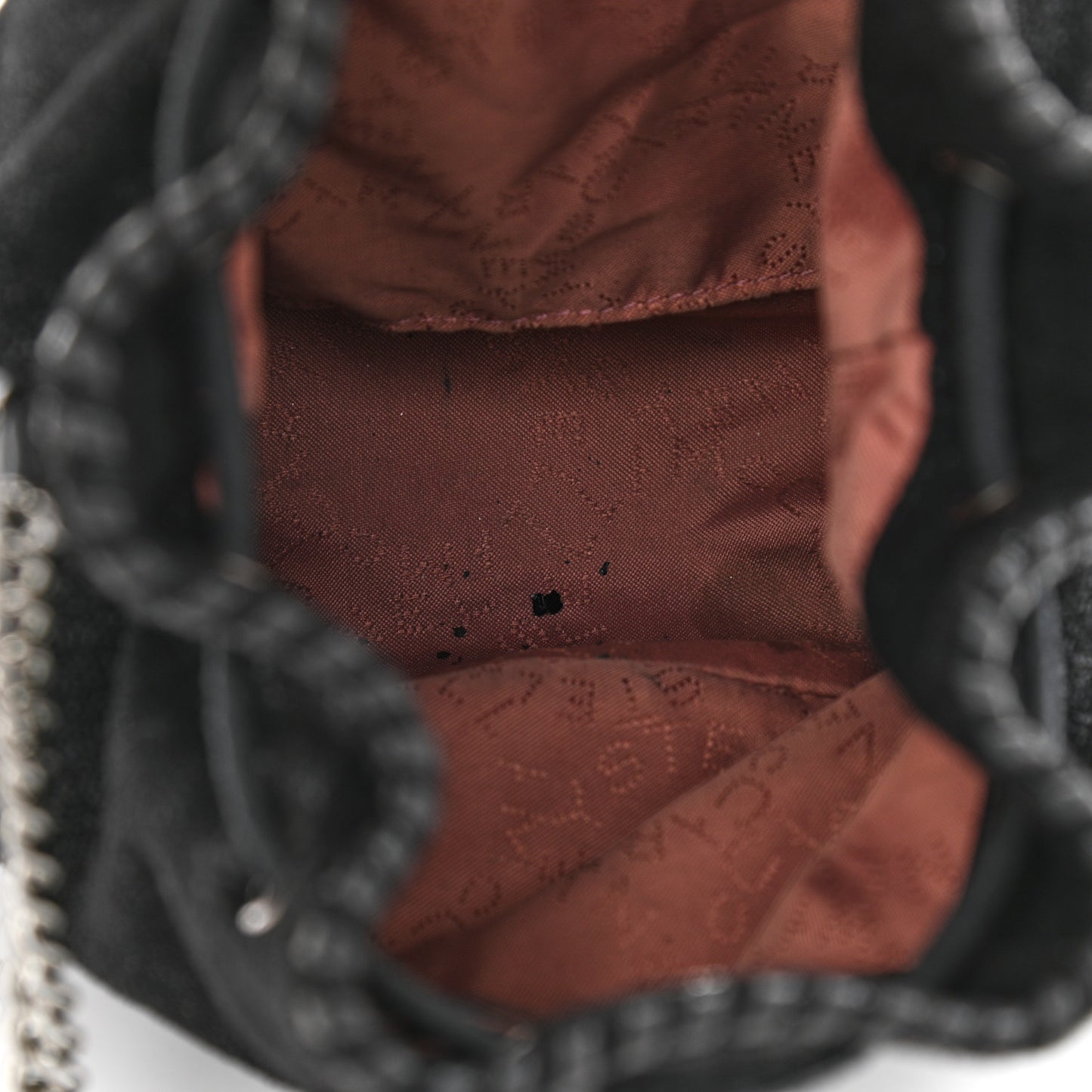 Shaggy Deer Small Falabella Bucket Bag Black
